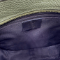 Preview: Schultertasche, Sly, Leder oliv, geprägt, Innenansicht